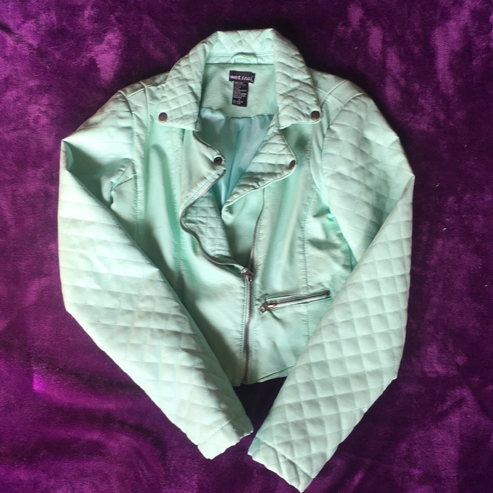 Wet Seal Faux Leather Jacket